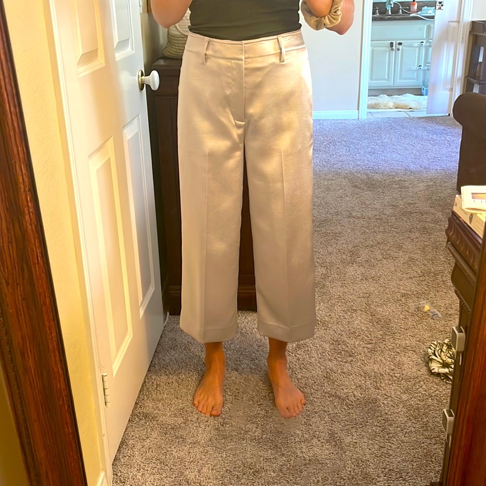 Vince Metallic Silver Pant